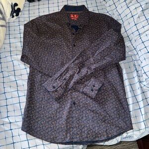 Men’s brand new collar button up dress shirt formal wear size medium slim fit